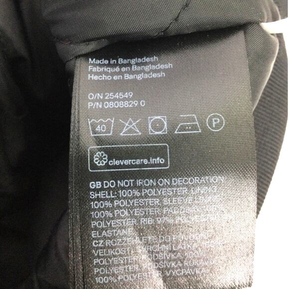 H&M Nasa Logo American Flag Patch Black Quilted Bomber Flight Jacket Kids 12/14 - Picture 9 of 13